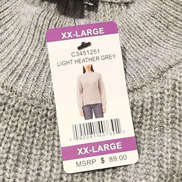 Vince Sweater For Women Size XXL Color Gray Ballon Sleeve  B3 - Picture 7 of 13